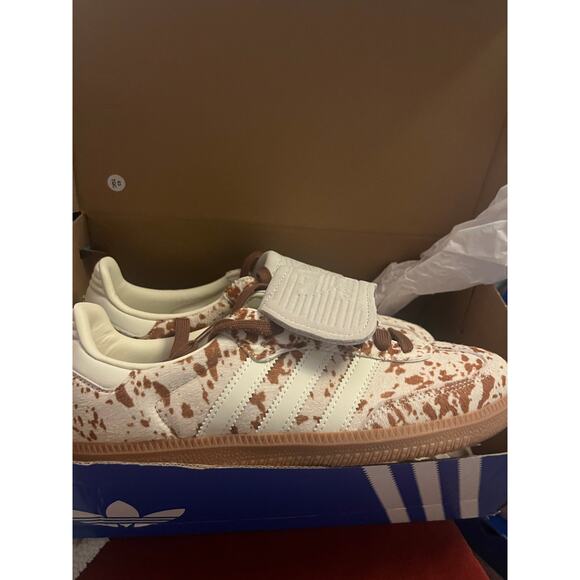 adidas Cow Print Samba Long Tongue Sneakers - White | Free  NEW (Other) ADIDAS ORIGINALS W 9.5 Samba LT JS3931 Cow Print